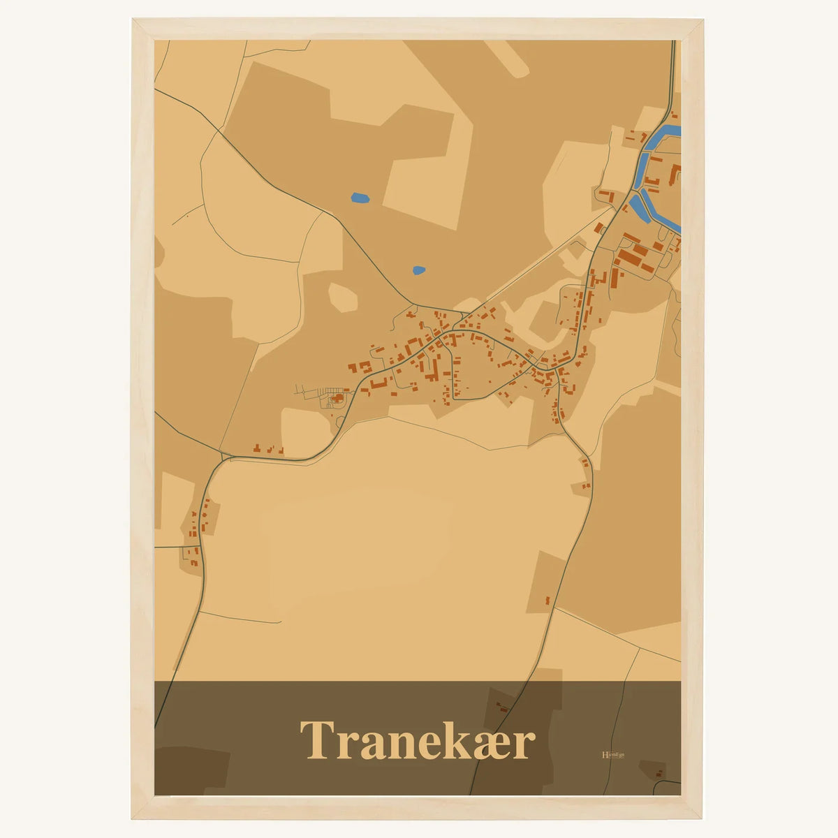 Tranekær plakat – Firkantet 2026 – Lys pastel brun