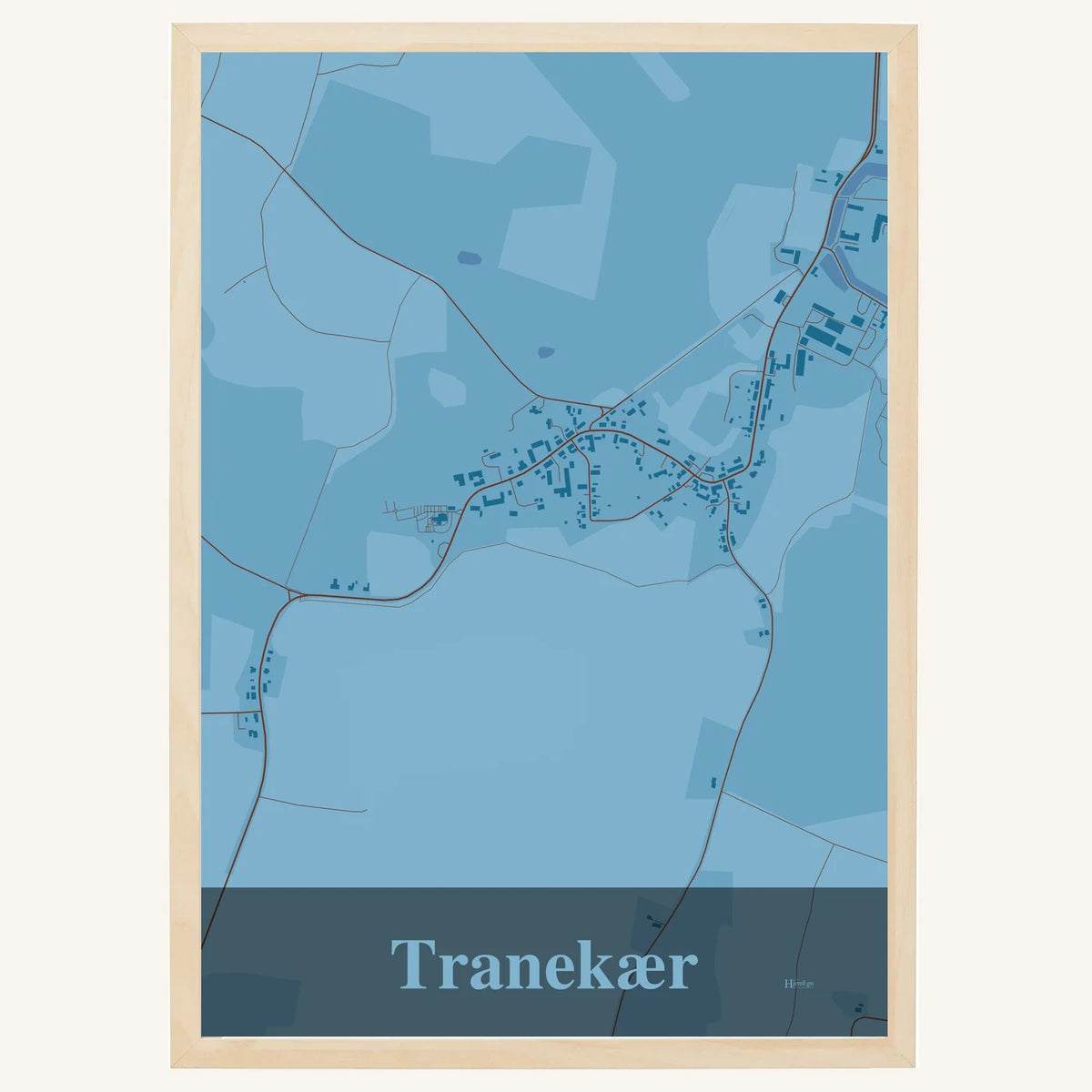 Tranekær plakat – Firkantet 2026 – Lys pastel blå