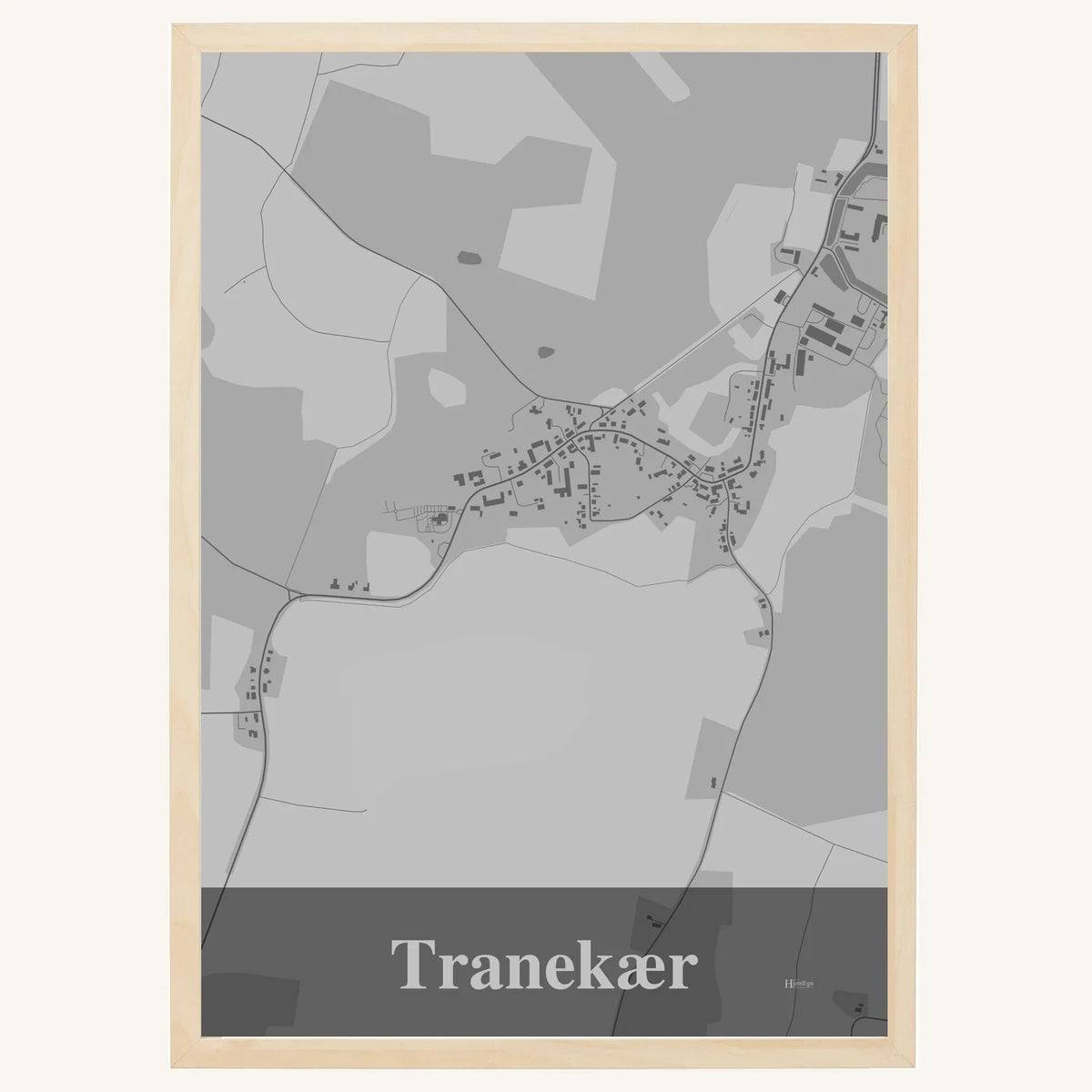 Tranekær plakat – Firkantet 2026 – Lys pastel grå