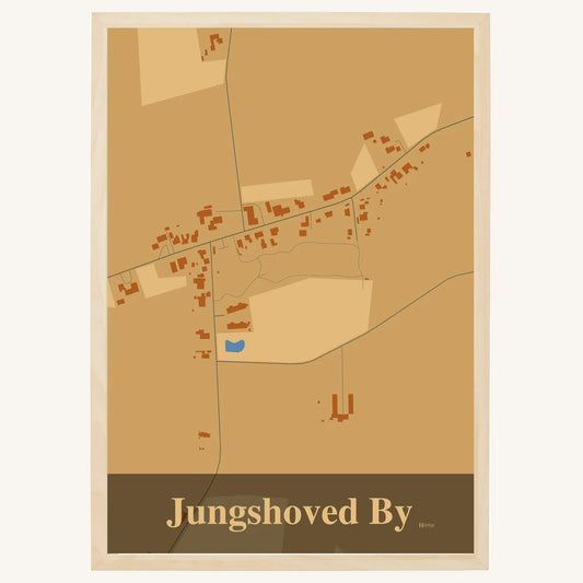 Jungshoved By plakat – Firkantet 2026 – Lys pastel brun