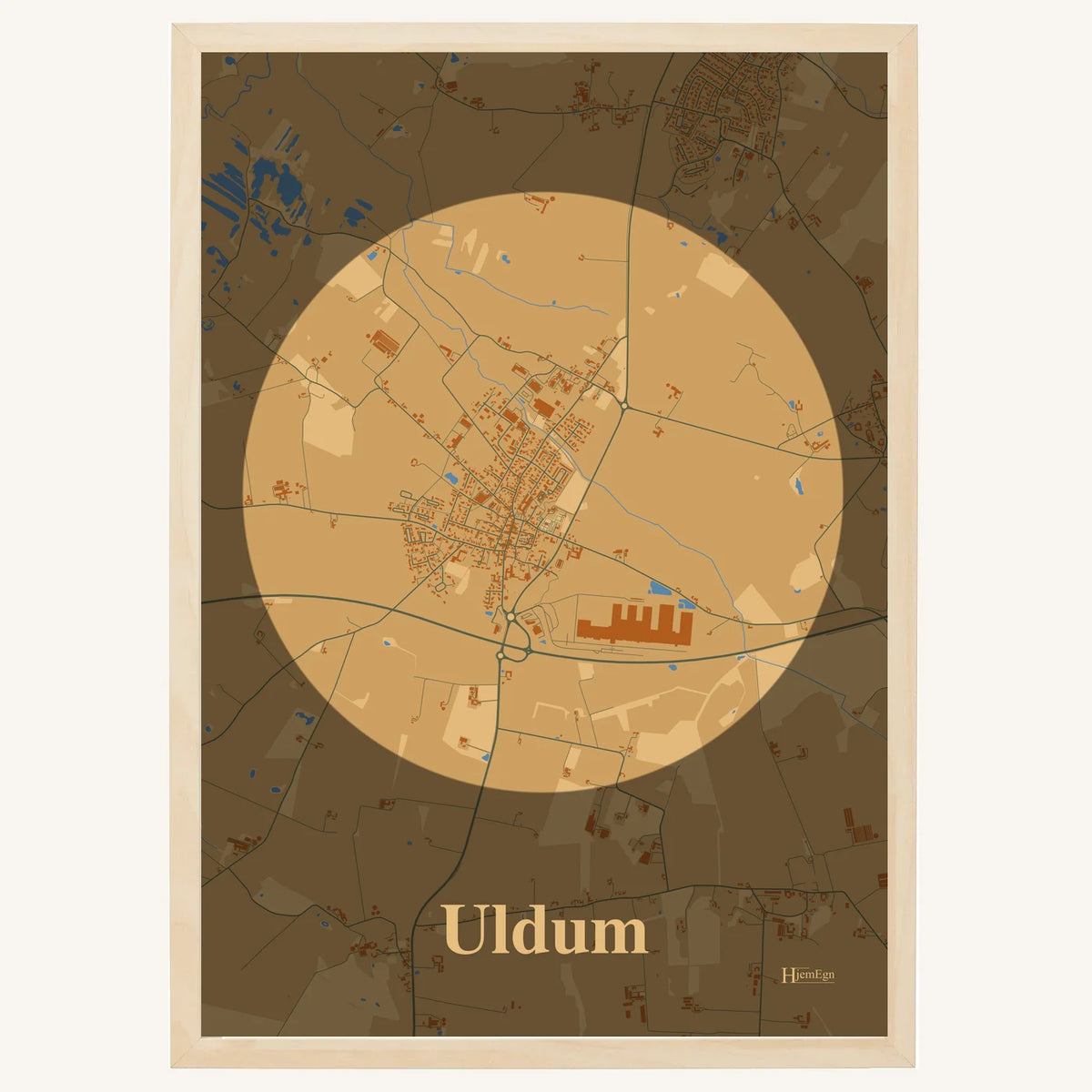 Uldum plakat – Centrum 2026 – Lys pastel brun