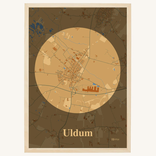 Uldum plakat – Centrum 2026 – Lys pastel brun