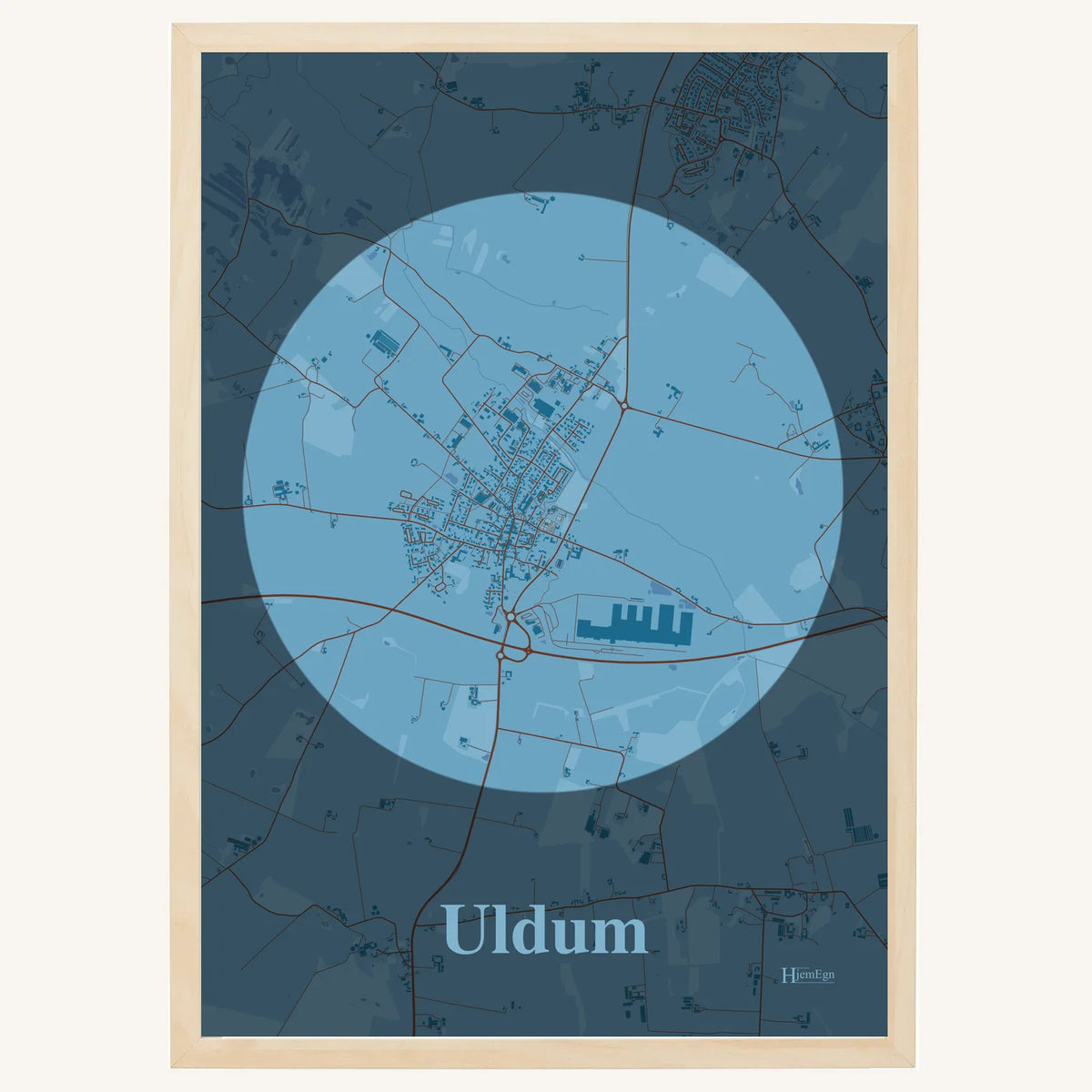 Uldum plakat – Centrum 2026 – Lys pastel blå