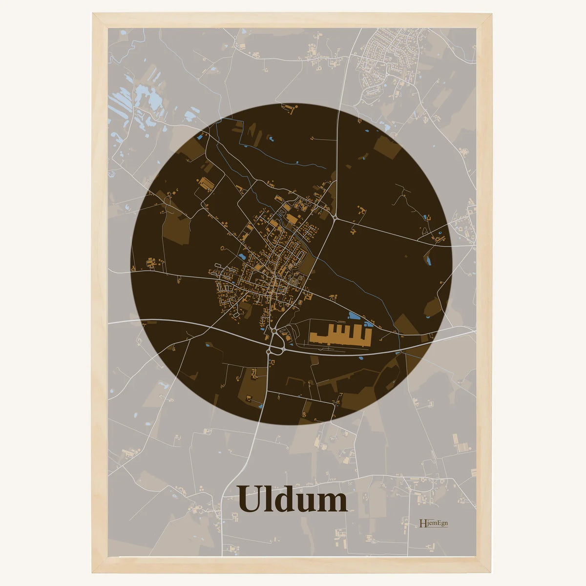 Uldum plakat – Centrum 2026 – Mørk brun