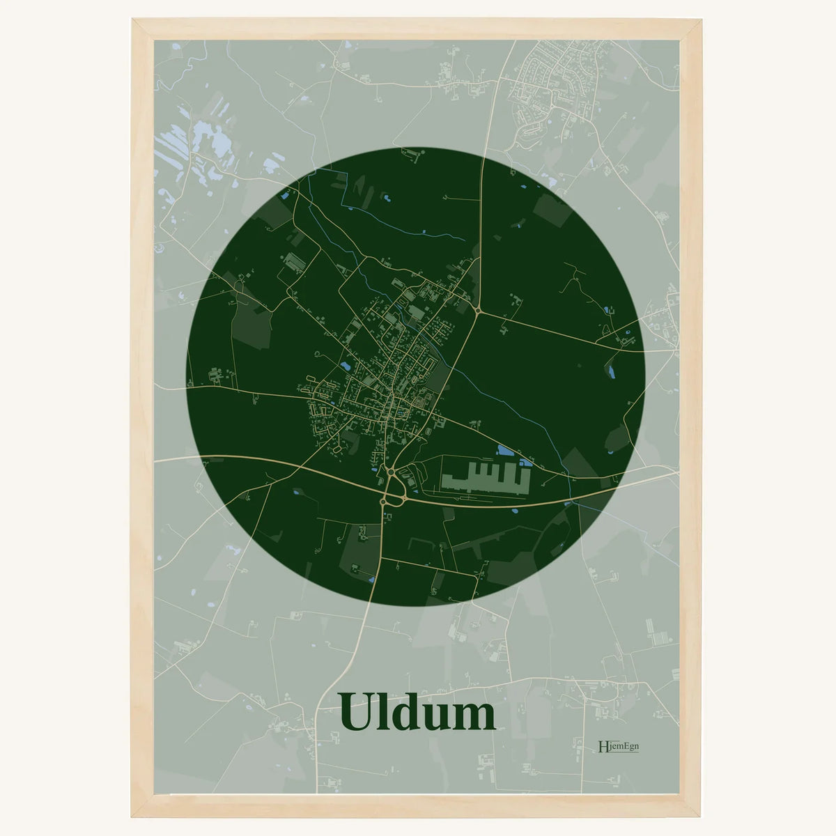 Uldum plakat – Centrum 2026 – Mørk grøn