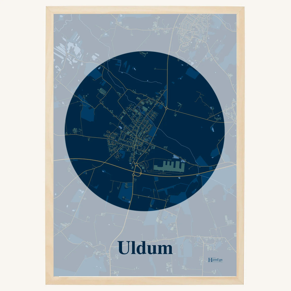 Uldum plakat – Centrum 2026 – Mørk blå