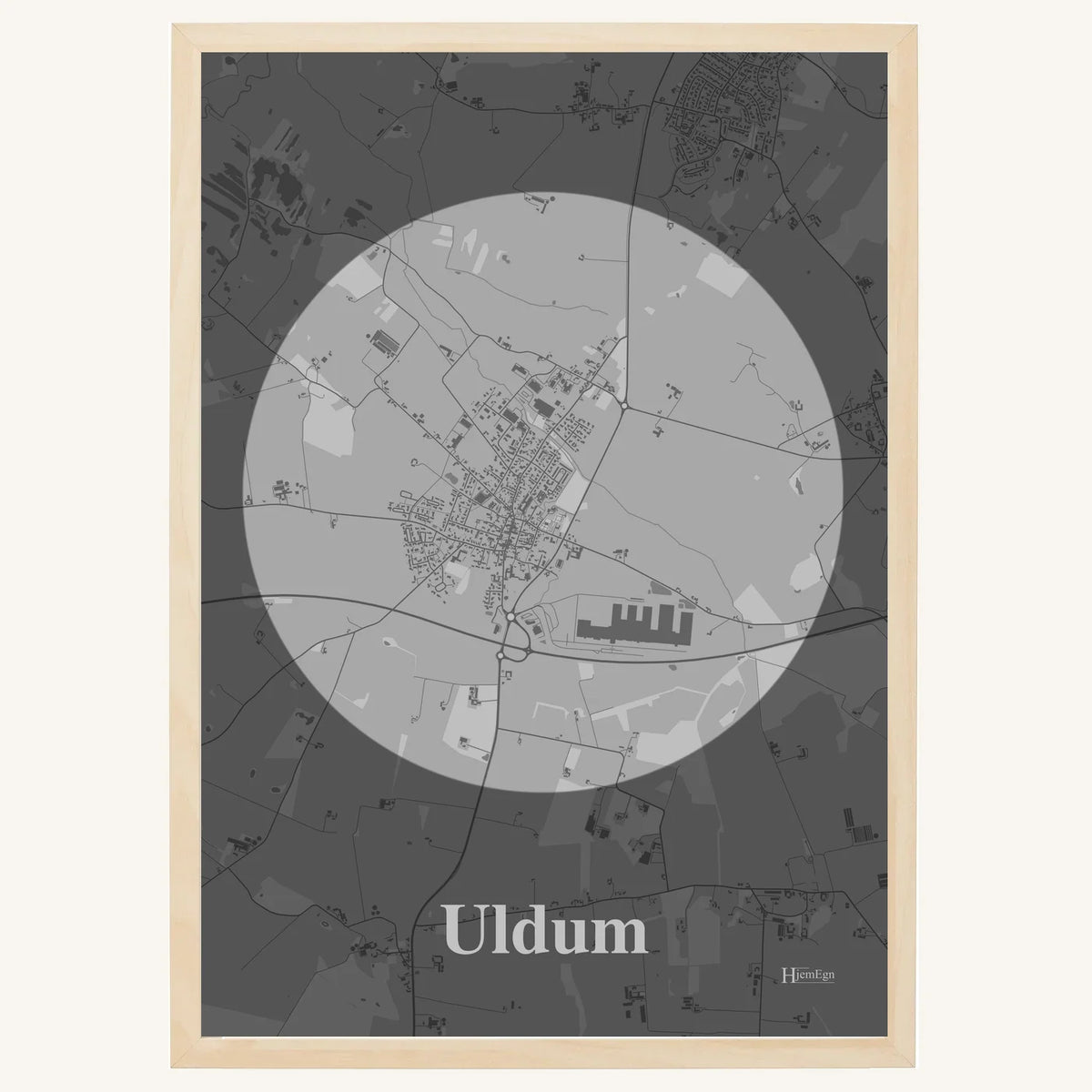 Uldum plakat – Centrum 2026 – Lys pastel grå