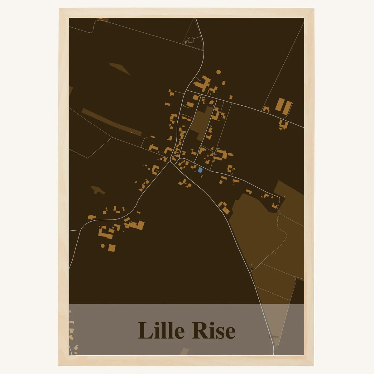 Lille Rise plakat – Firkantet 2026 – Mørk brun