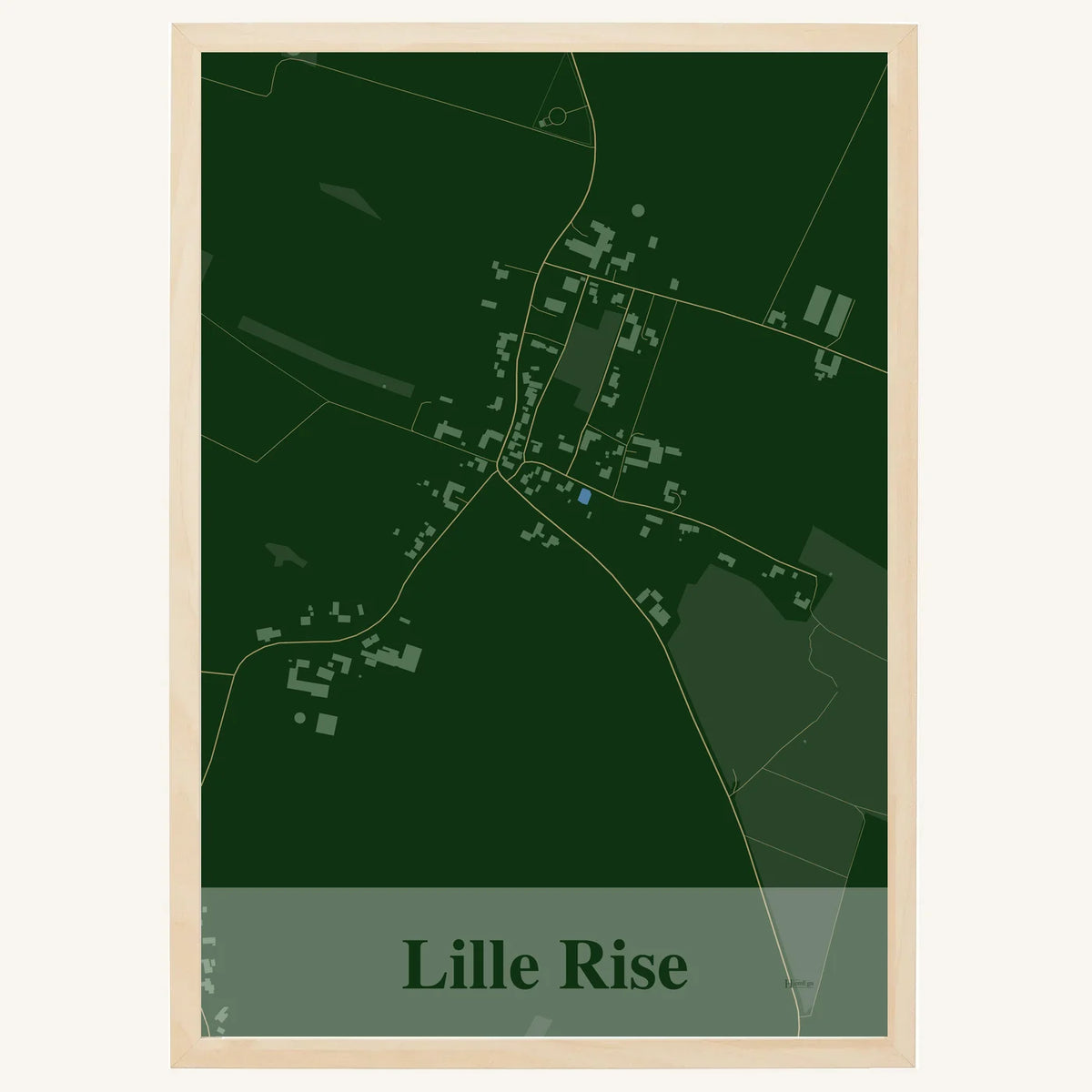 Lille Rise plakat – Firkantet 2026 – Mørk grøn