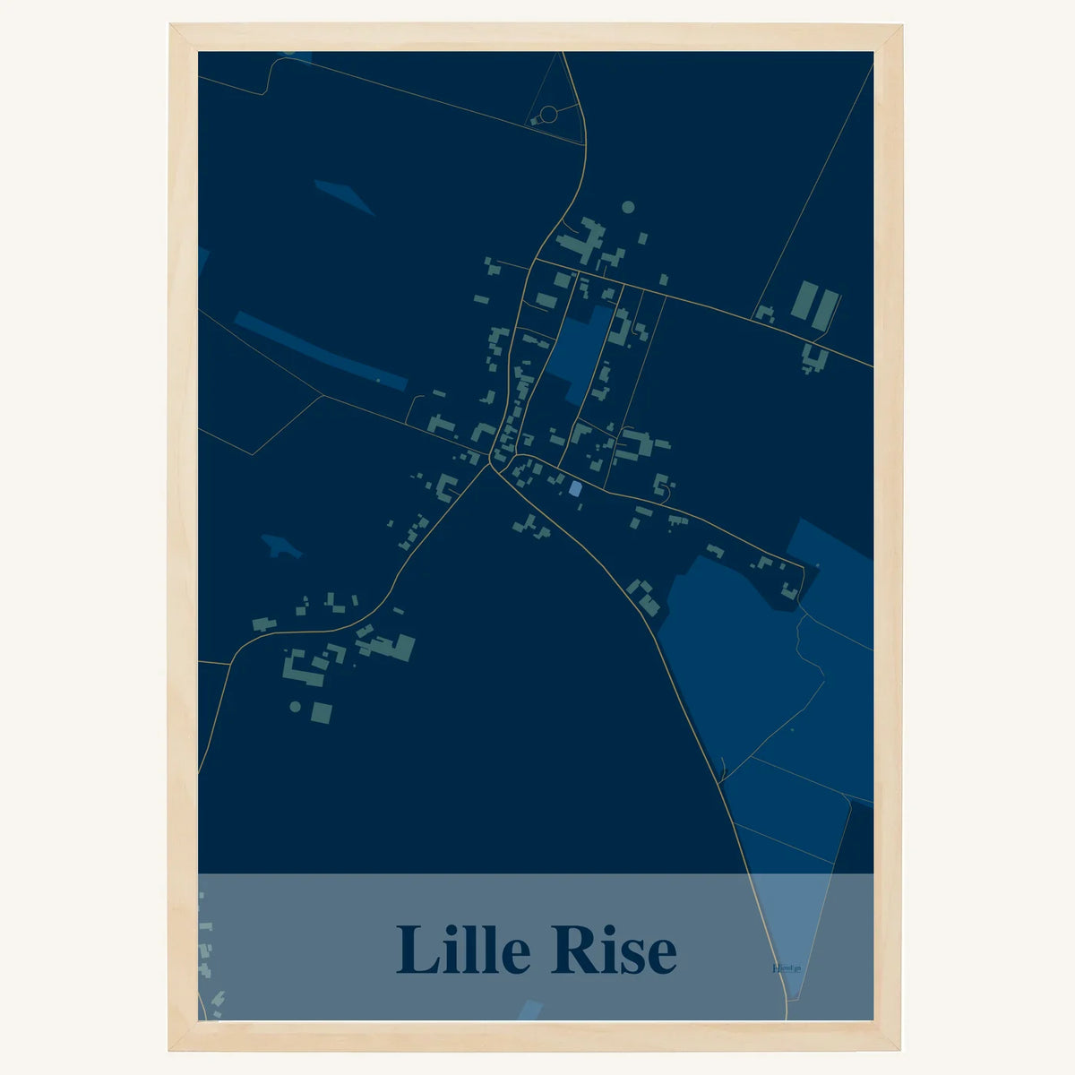 Lille Rise plakat – Firkantet 2026 – Mørk blå