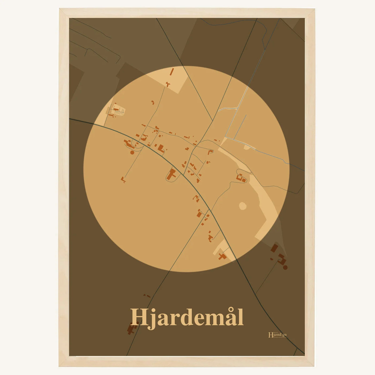 Hjardemål plakat – Centrum 2026 – Lys pastel brun