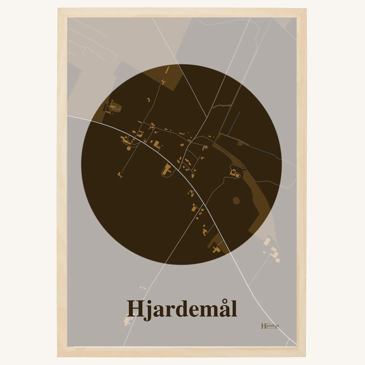 Hjardemål plakat – Centrum 2026 – Mørk brun