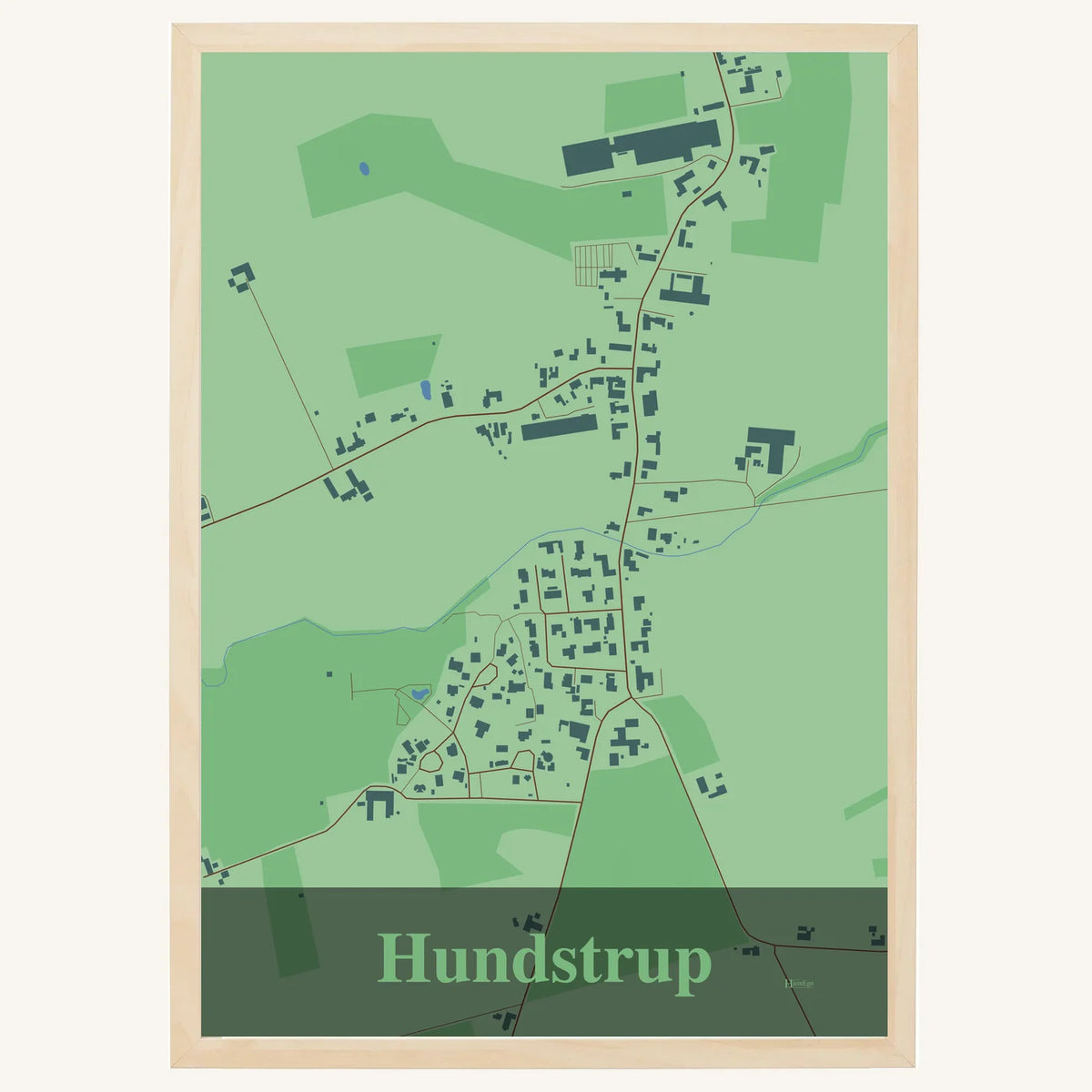 Hundstrup plakat – Firkantet 2026 – Lys pastel grøn