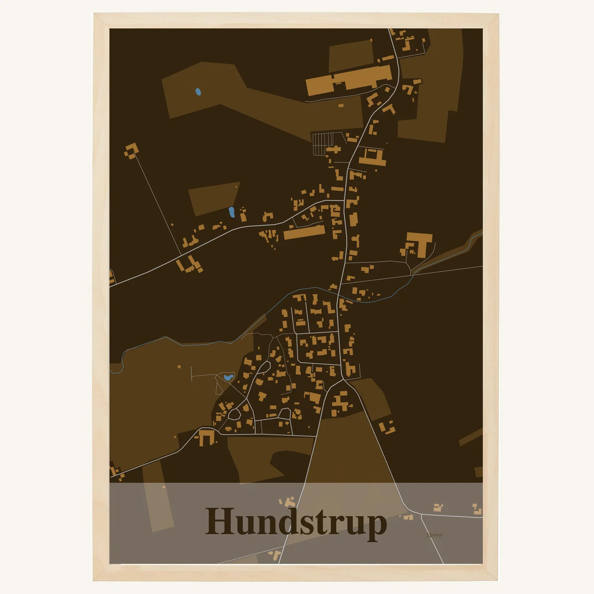 Hundstrup plakat – Firkantet 2026 – Mørk brun