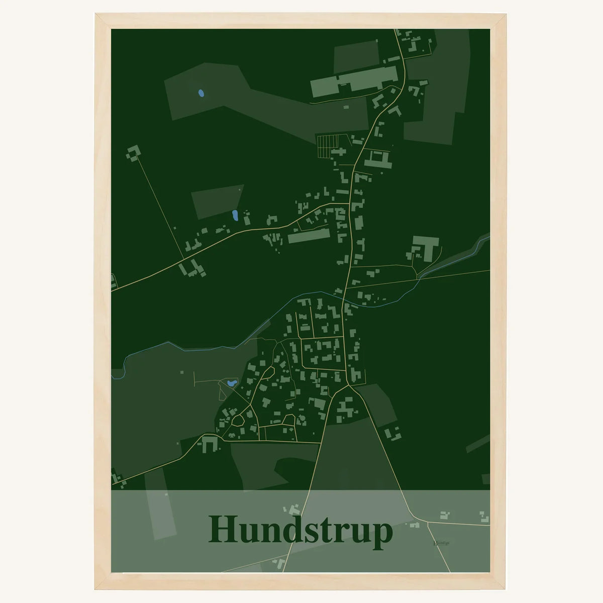 Hundstrup plakat – Firkantet 2026 – Mørk grøn