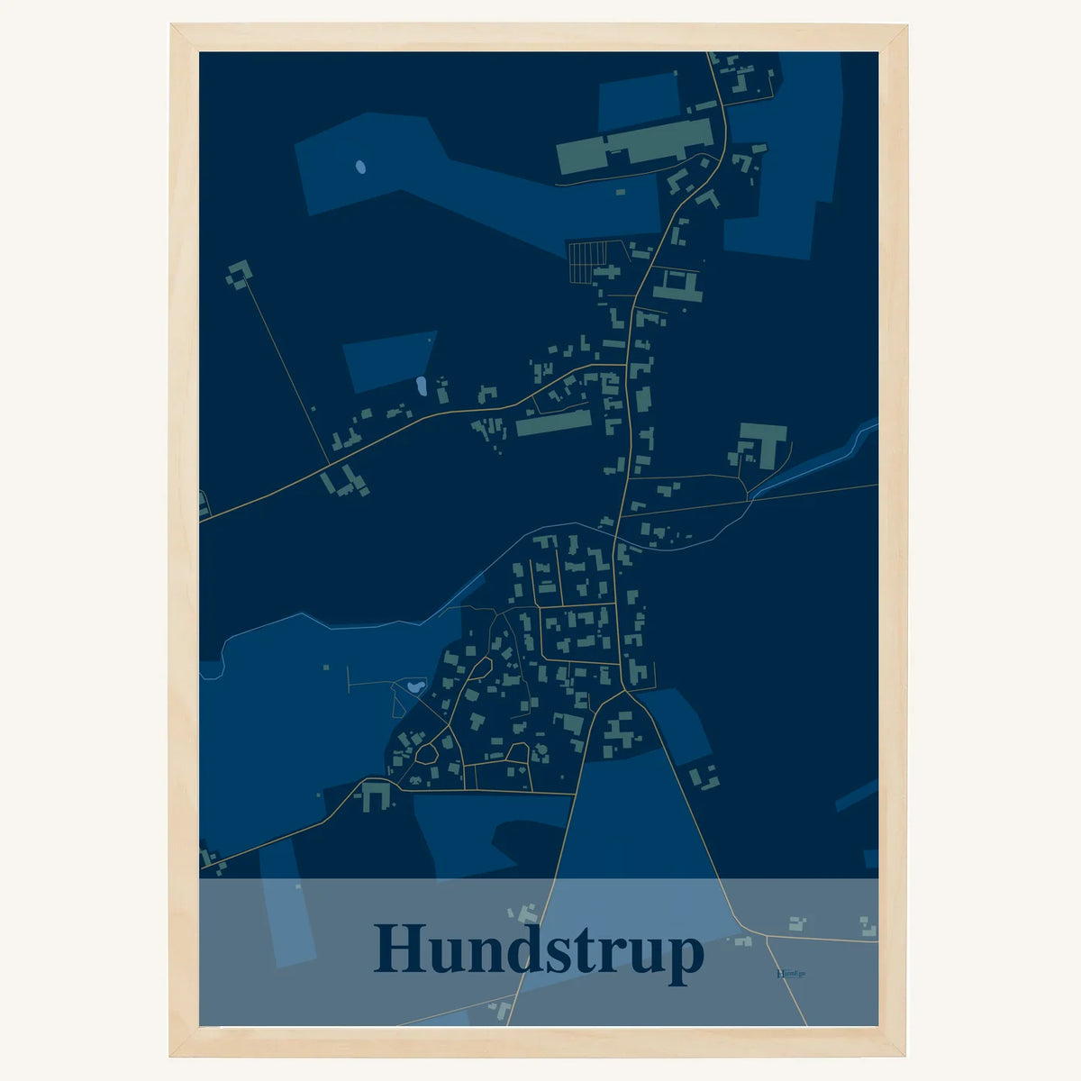 Hundstrup plakat – Firkantet 2026 – Mørk blå
