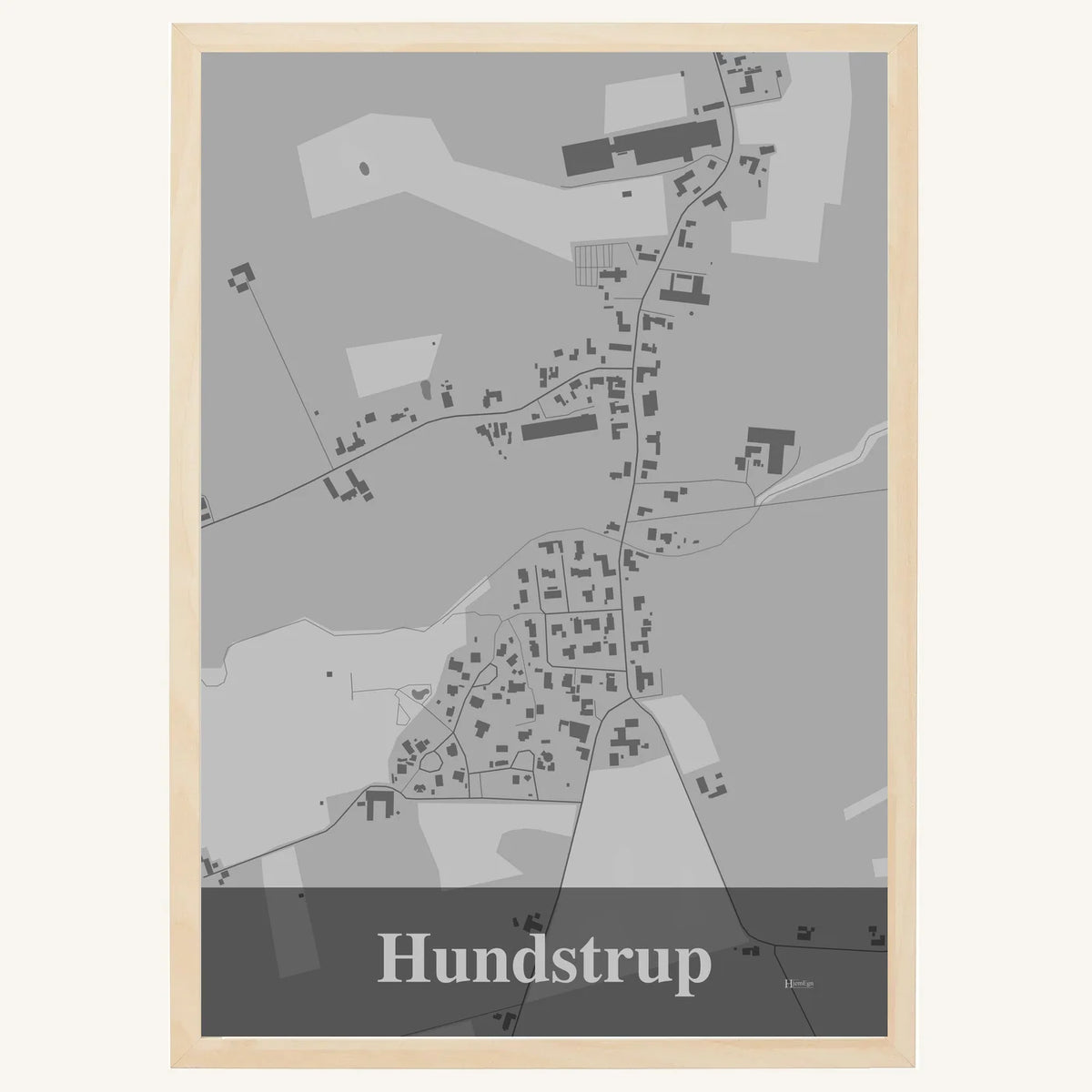 Hundstrup plakat – Firkantet 2026 – Lys pastel grå