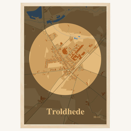 Troldhede plakat – Centrum 2026 – Lys pastel brun