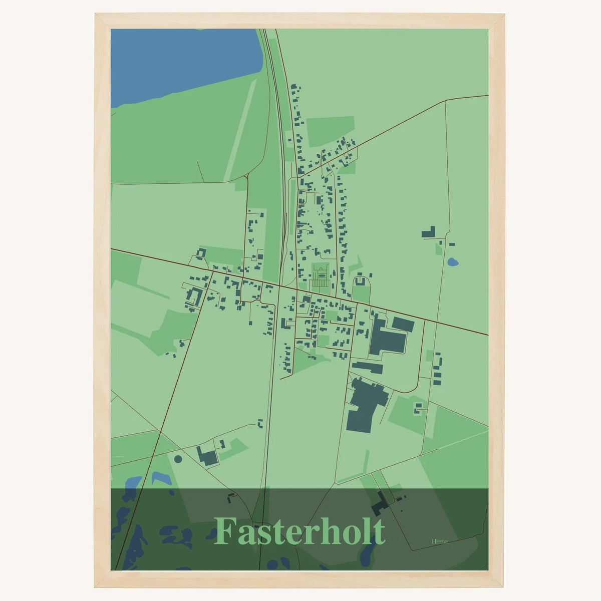Fasterholt plakat – Firkantet 2026 – Lys pastel grøn