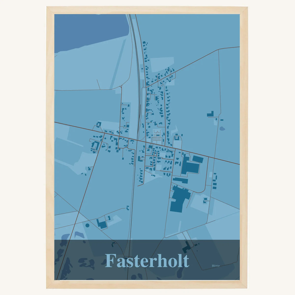 Fasterholt plakat – Firkantet 2026 – Lys pastel blå