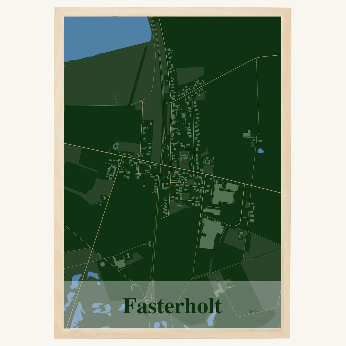 Fasterholt plakat – Firkantet 2026 – Mørk grøn