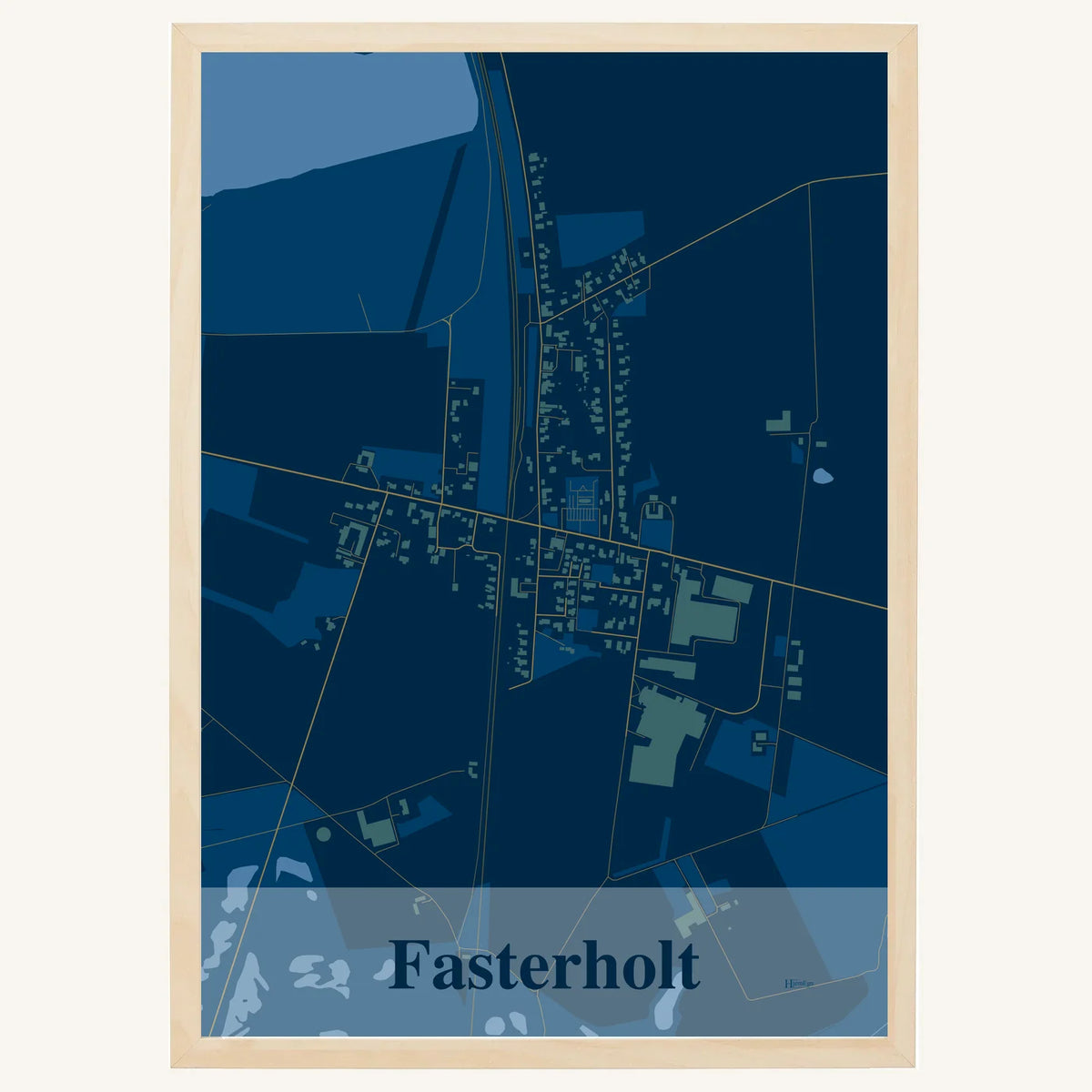 Fasterholt plakat – Firkantet 2026 – Mørk blå