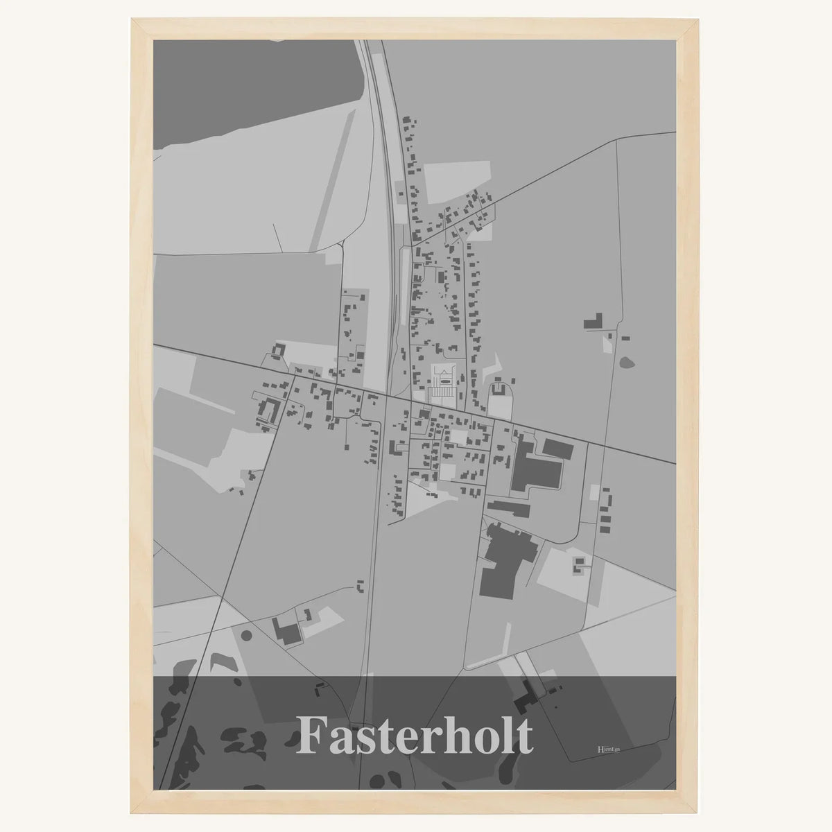Fasterholt plakat – Firkantet 2026 – Lys pastel grå