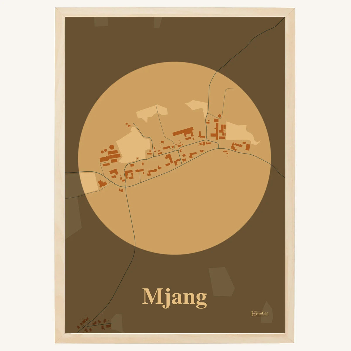 Mjang plakat – Centrum 2026 – Lys pastel brun