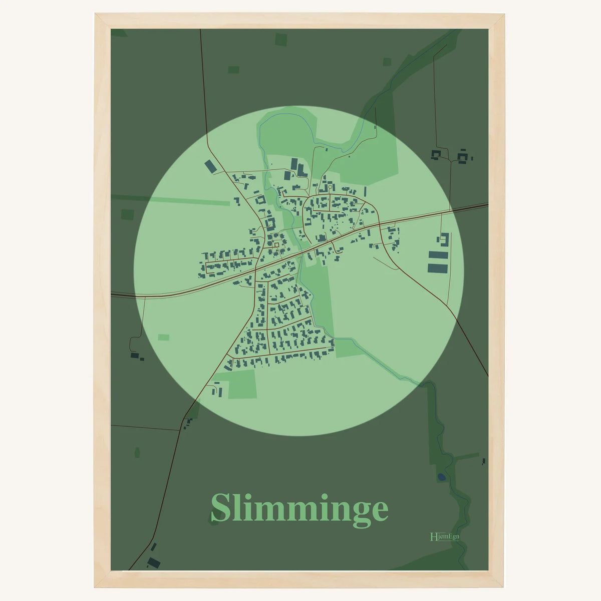 Slimminge plakat – Centrum 2026 – Lys pastel grøn