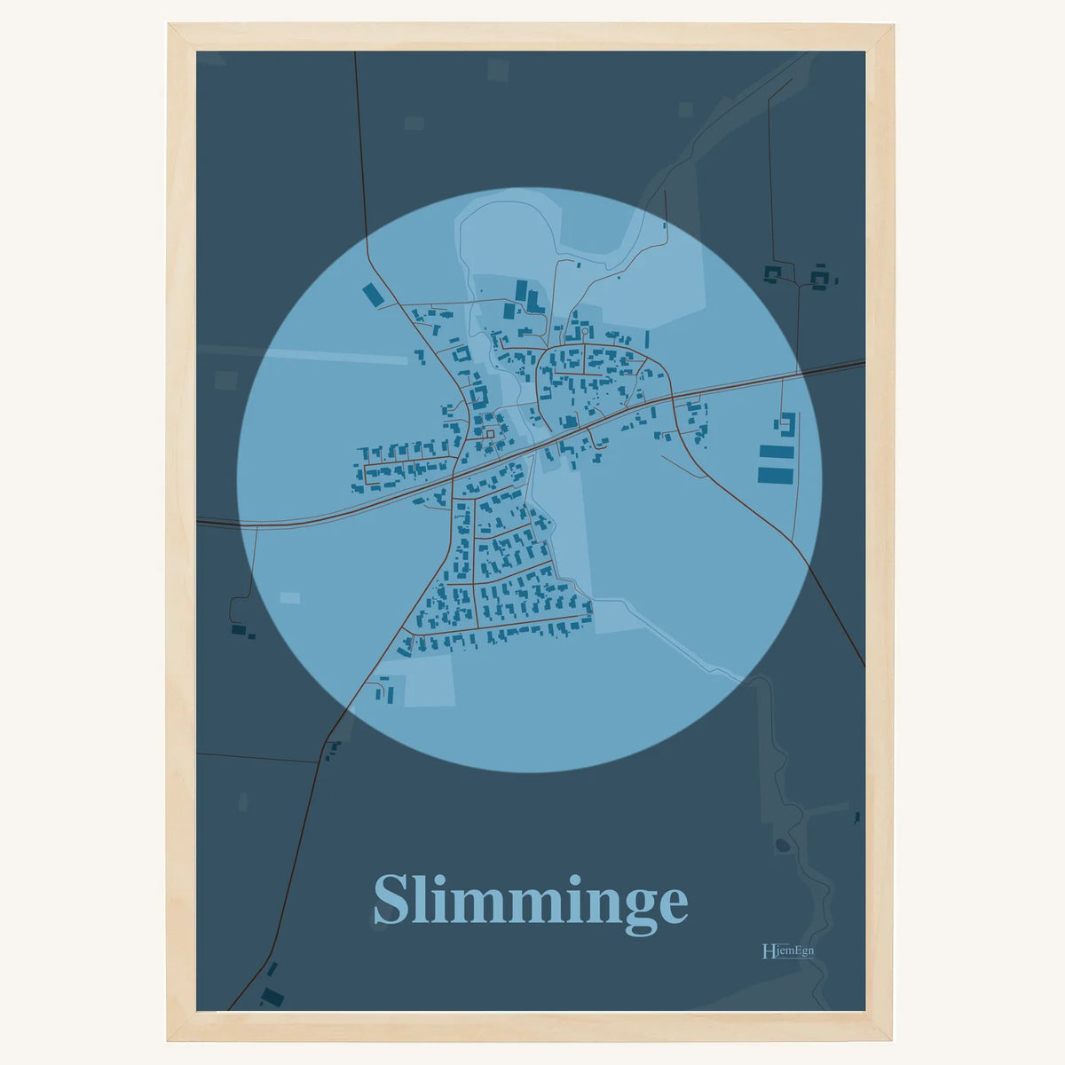 Slimminge plakat – Centrum 2026 – Lys pastel blå