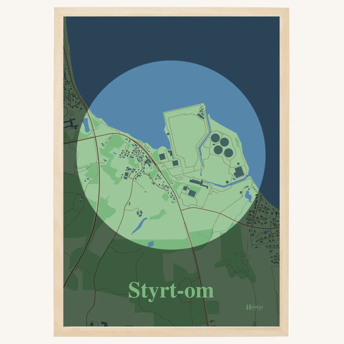 Styrt-om plakat – Centrum 2026 – Lys pastel grøn