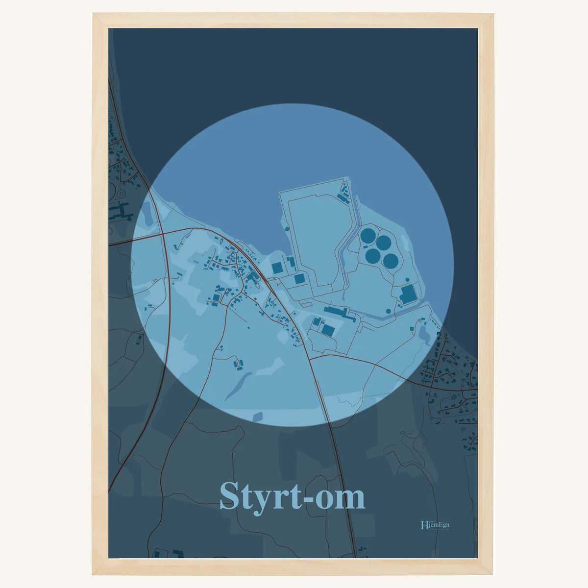 Styrt-om plakat – Centrum 2026 – Lys pastel blå