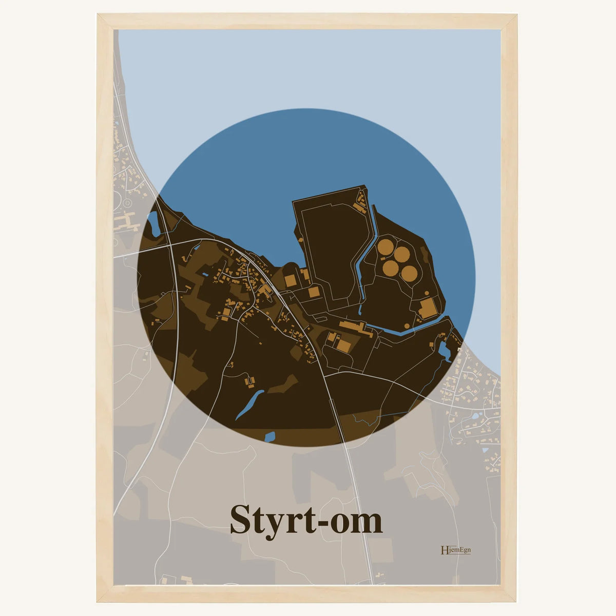 Styrt-om plakat – Centrum 2026 – Mørk brun