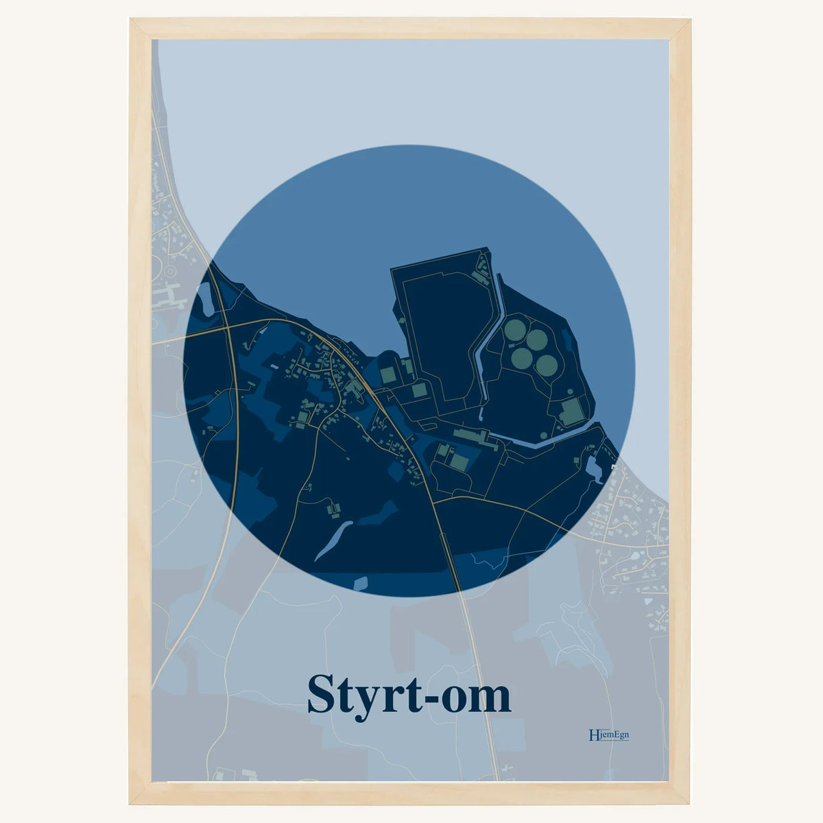 Styrt-om plakat – Centrum 2026 – Mørk blå