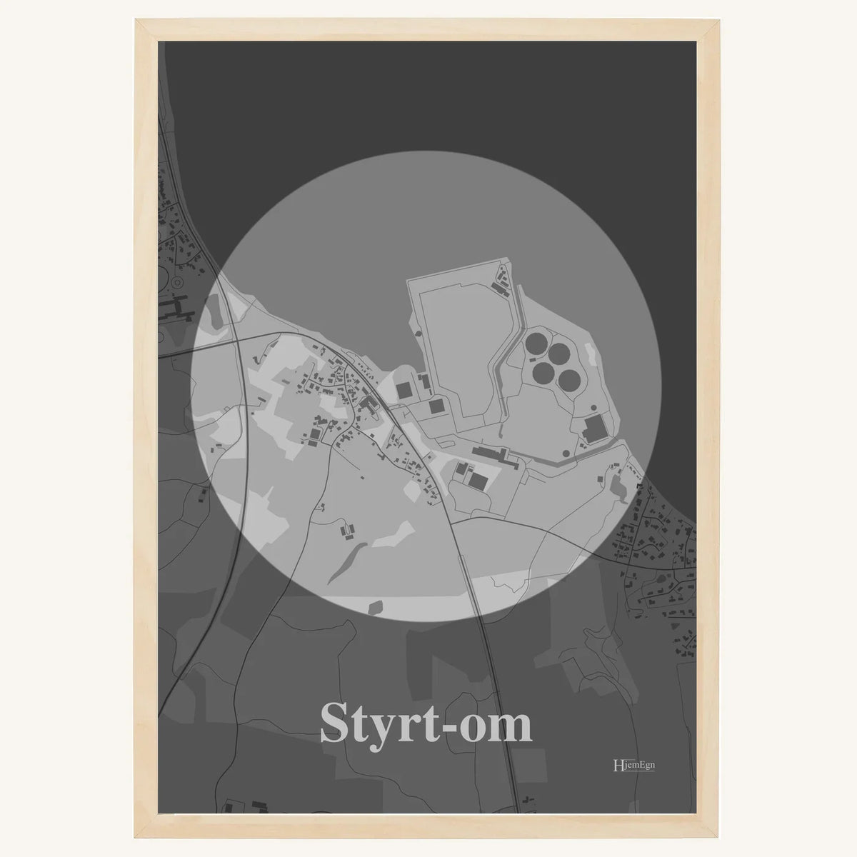 Styrt-om plakat – Centrum 2026 – Lys pastel grå