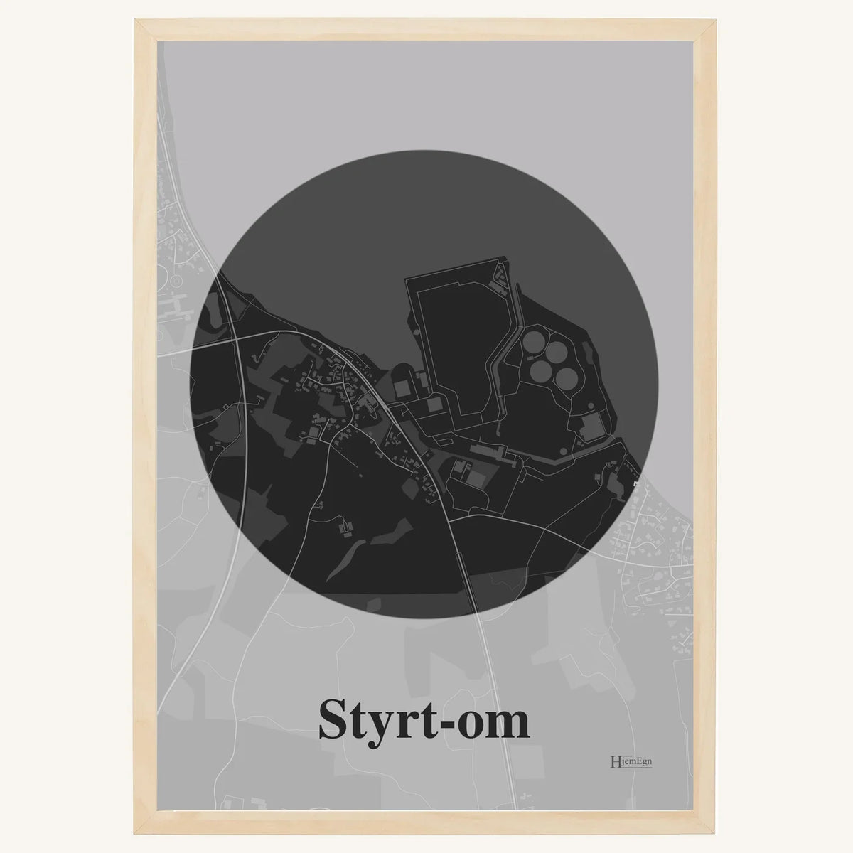 Styrt-om plakat – Centrum 2026 – Mørk grå