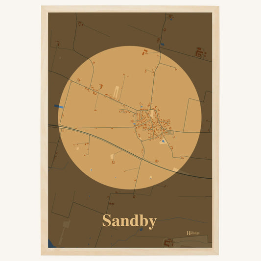Sandby Plakat – Lys pastel brun