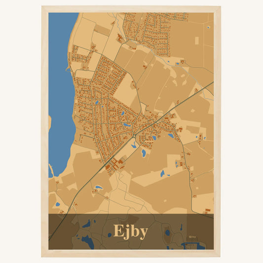 Ejby plakat – Firkantet 2026 – Lys pastel brun
