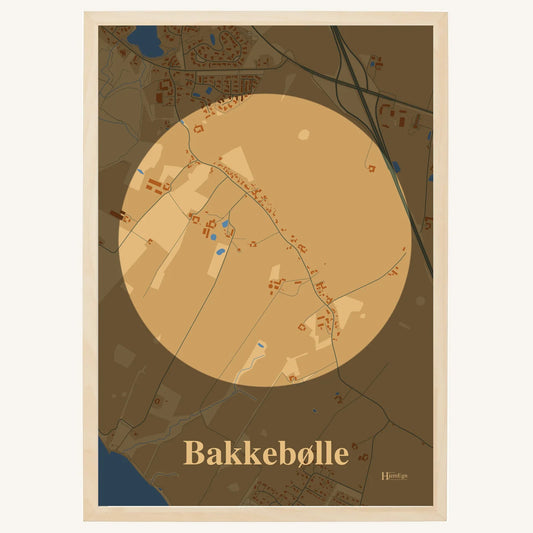 Bakkebølle plakat – Centrum 2026 – Lys pastel brun