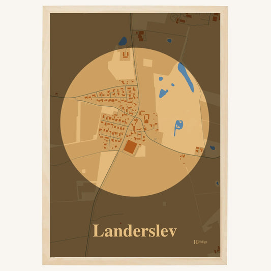Landerslev plakat – Centrum 2026 – Lys pastel brun
