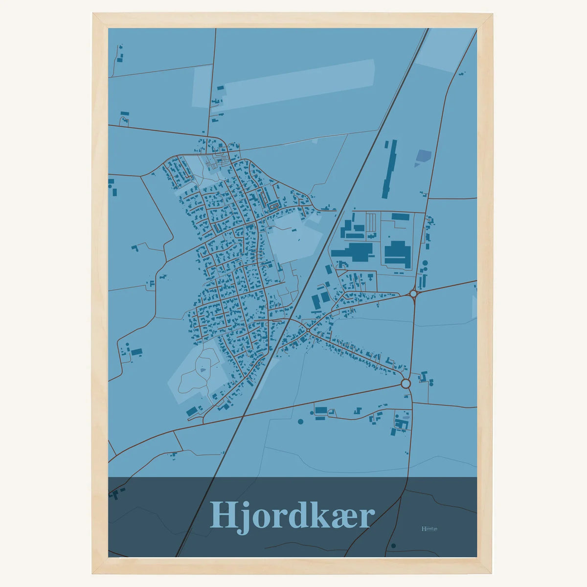 Hjordkær plakat – Firkantet 2026 – Lys pastel blå