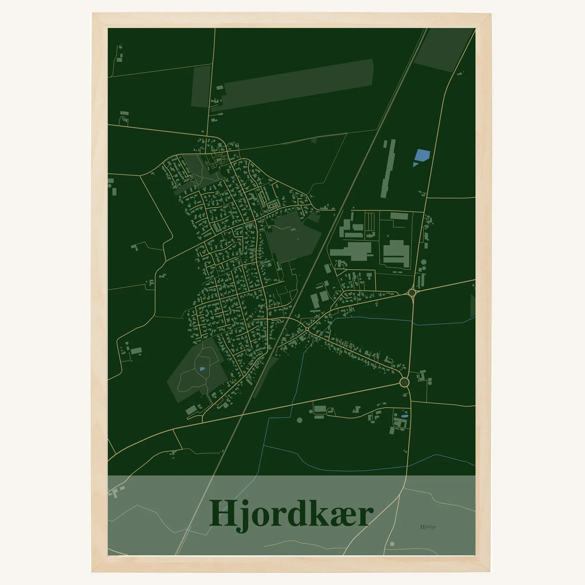 Hjordkær plakat – Firkantet 2026 – Mørk grøn