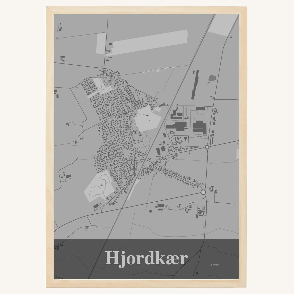 Hjordkær plakat – Firkantet 2026 – Lys pastel grå