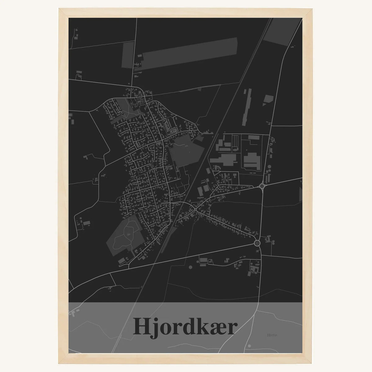 Hjordkær plakat – Firkantet 2026 – Mørk grå