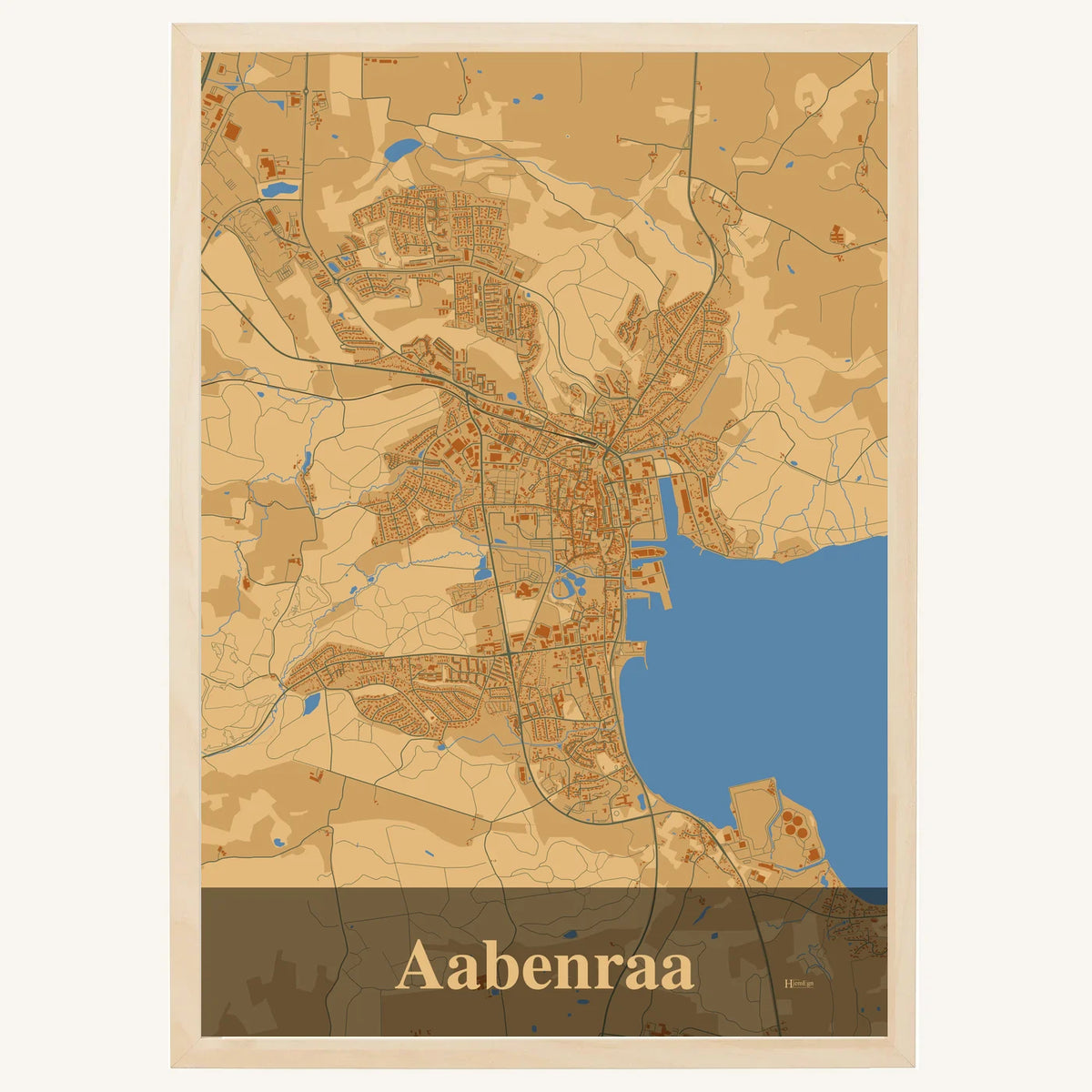 Aabenraa plakat – Firkantet 2026 – Lys pastel brun