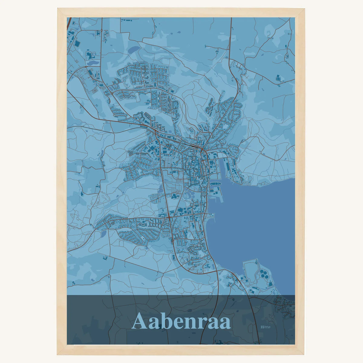 Aabenraa plakat – Firkantet 2026 – Lys pastel blå