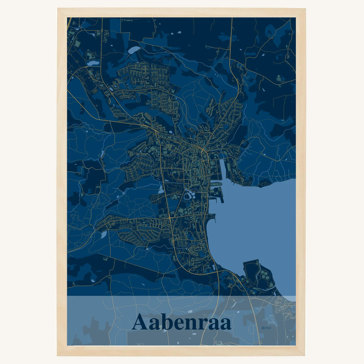Aabenraa plakat – Firkantet 2026 – Mørk blå