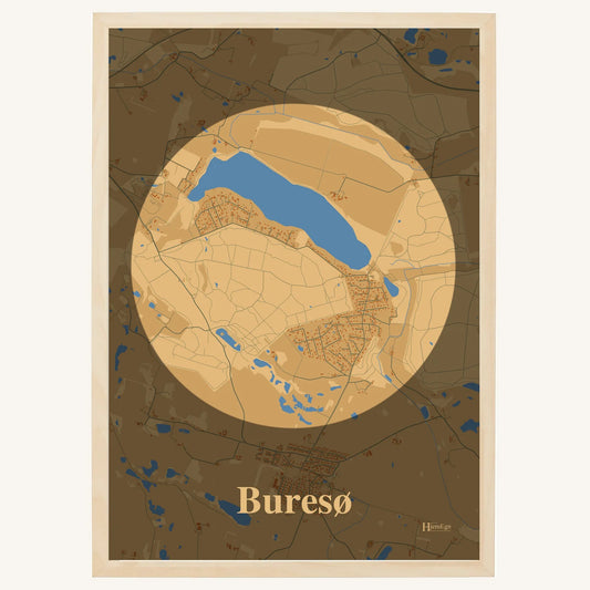 Buresø plakat – Centrum 2026 – Lys pastel brun