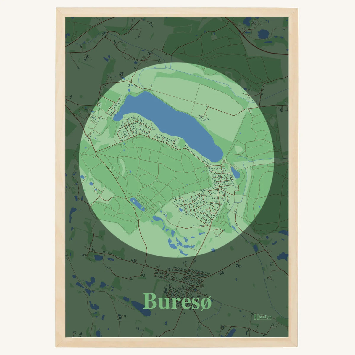 Buresø plakat – Centrum 2026 – Lys pastel grøn