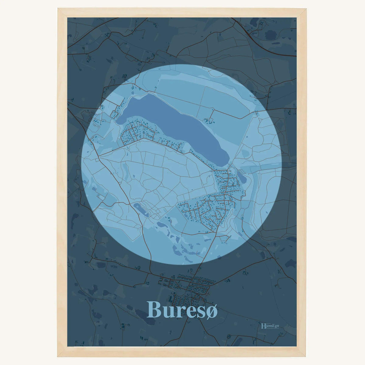 Buresø plakat – Centrum 2026 – Lys pastel blå